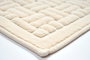 Mijölnir Juego de alfombrillas de baño de algodón crema de 2 piezas